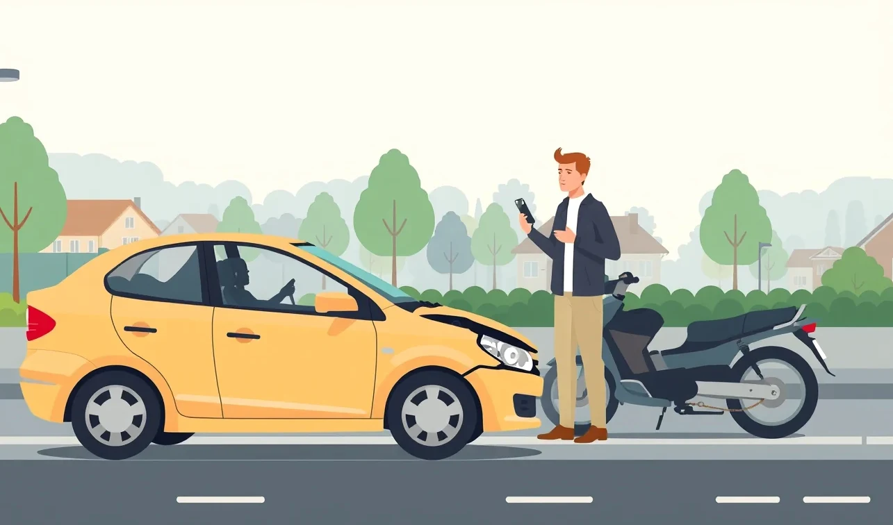 Nákladné auto s návesom stojace na odstavnej ploche po kolízii na ceste