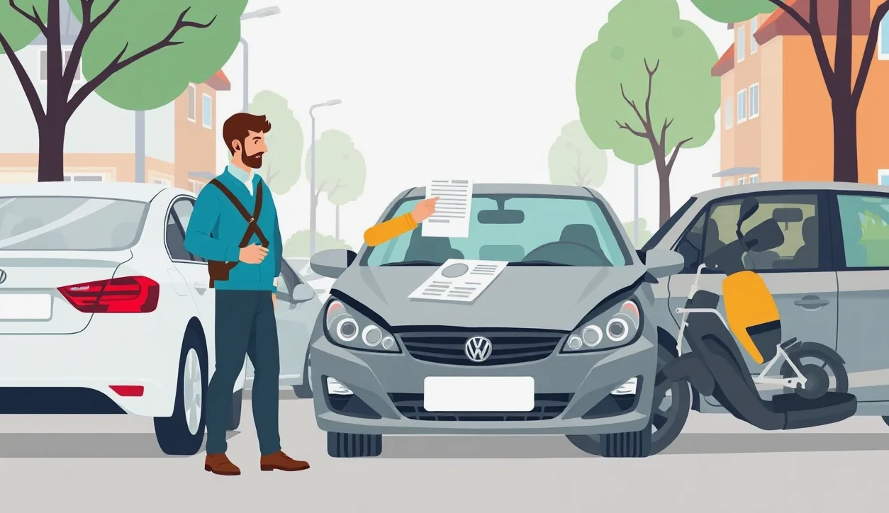 Automechanik kontroluje poškodený nárazník na zdviháku v zmluvnom servise