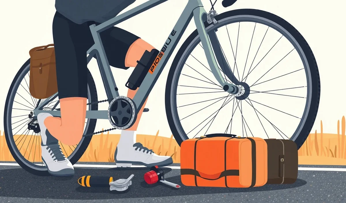 Nosič bicyklov pripevnený na ťažnom zariadení rodinného auta na hotelovom parkovisku