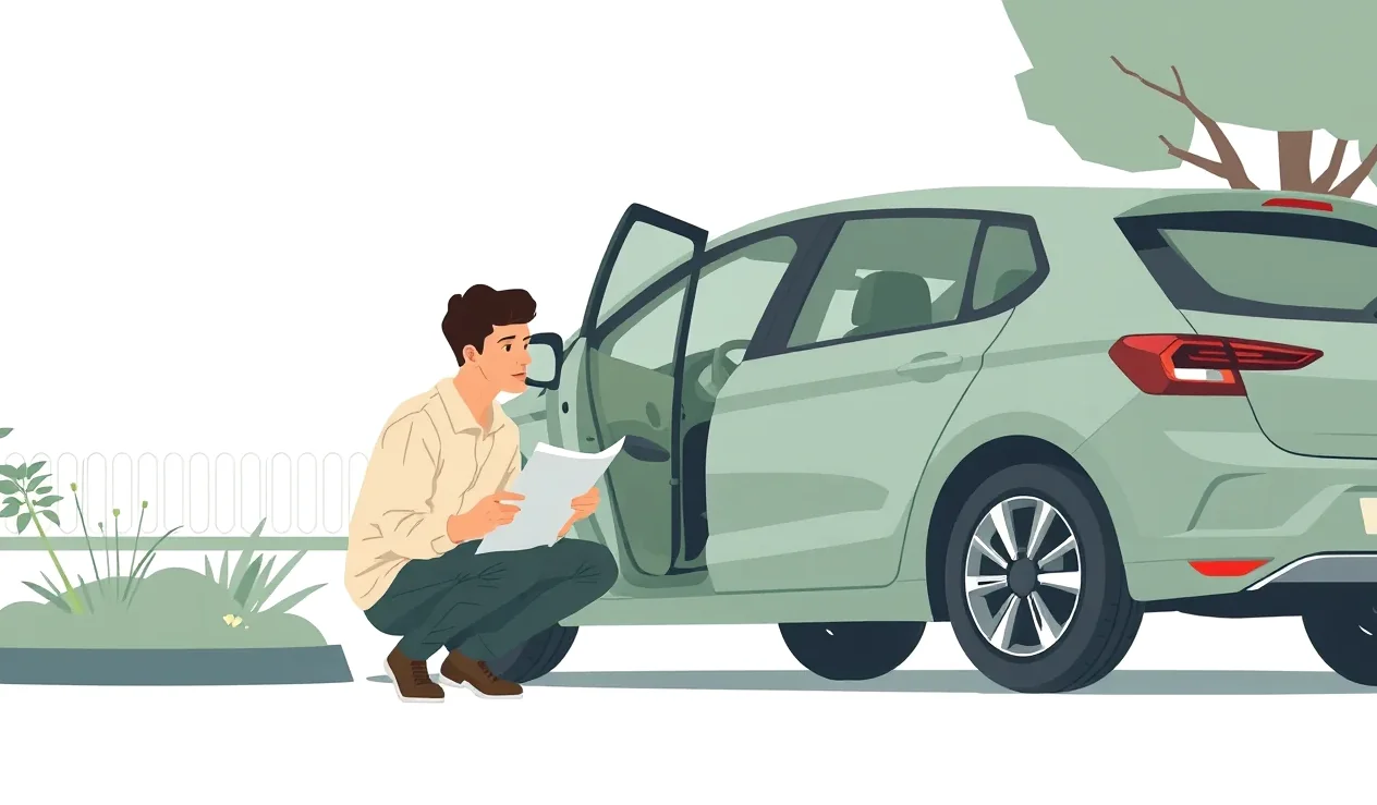 Detail kúpnej zmluvy na auto s položeným kľúčom od vozidla
