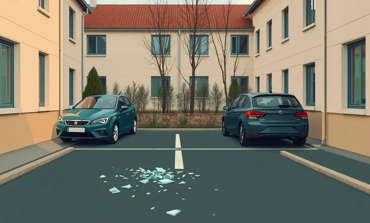 Havarovaný osobný automobil s poškodenou prednou časťou pripravený na odťah