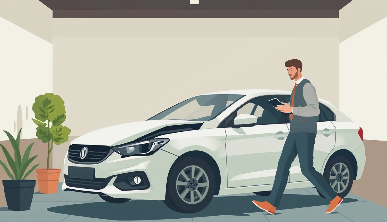 Detail praskliny na vrstvenom čelnom skle automobilu od odleteného kamienka