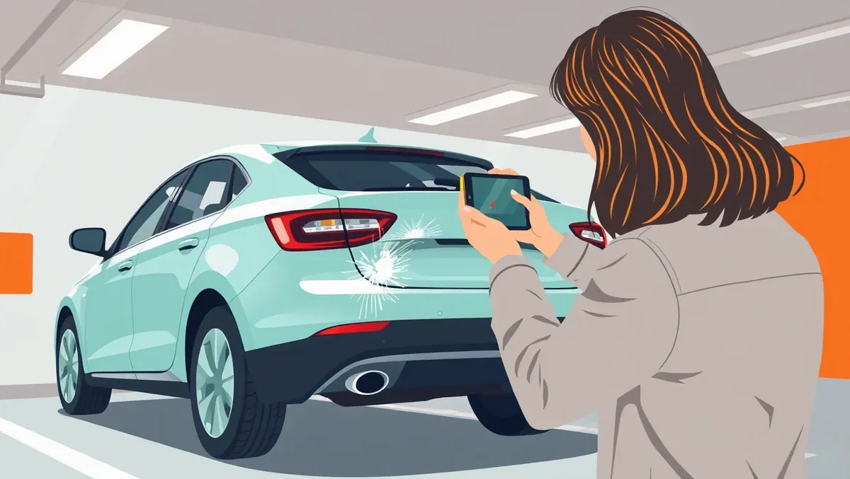 Mechanik v autoservise detailne kontroluje prasklinu na čelnom skle automobilu