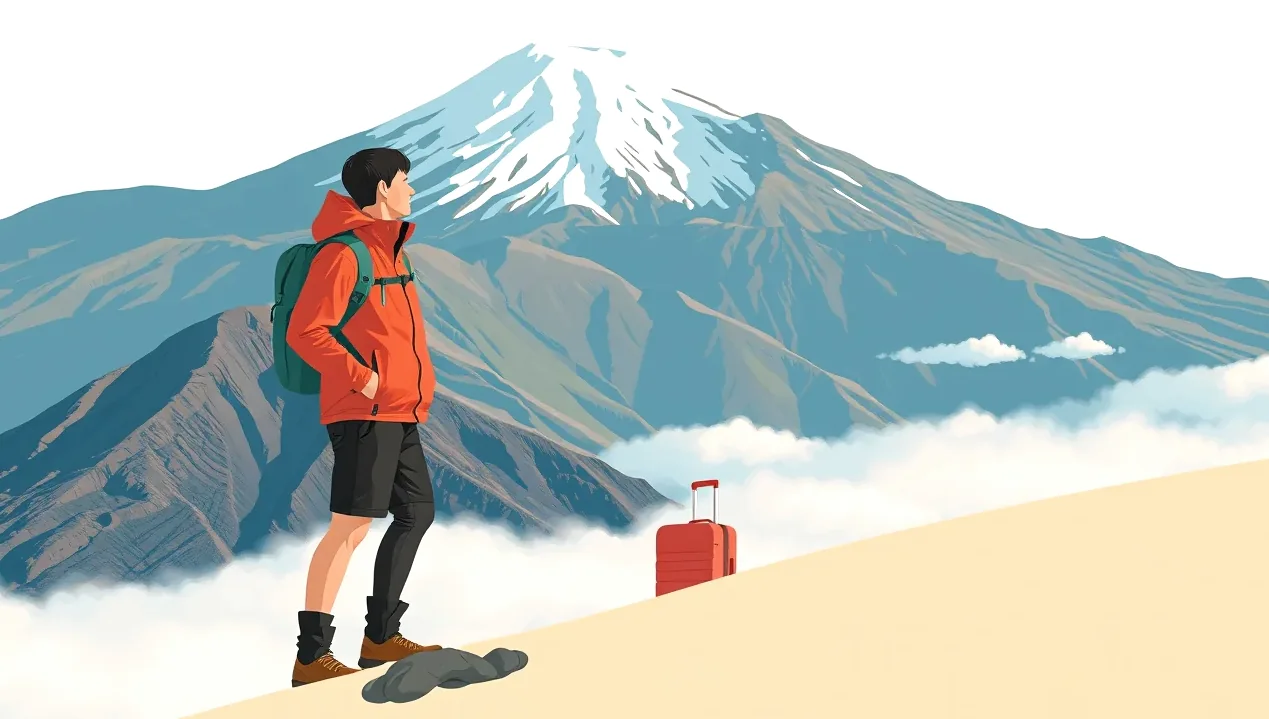 Záchranársky čln kotviaci pri pobreží Galapágskych ostrovov s vulkanickou scenériou