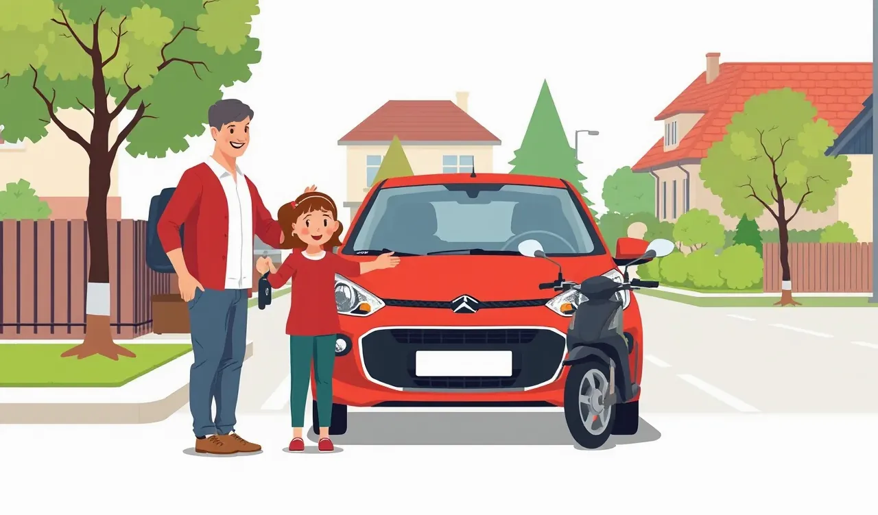 Detail poškodeného zadného nárazníka auta po neopatrnom cúvaní