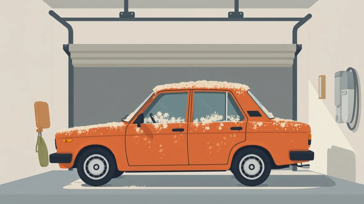 Porovnanie malého mestského hatchbacku a veľkého rodinného SUV na parkovisku