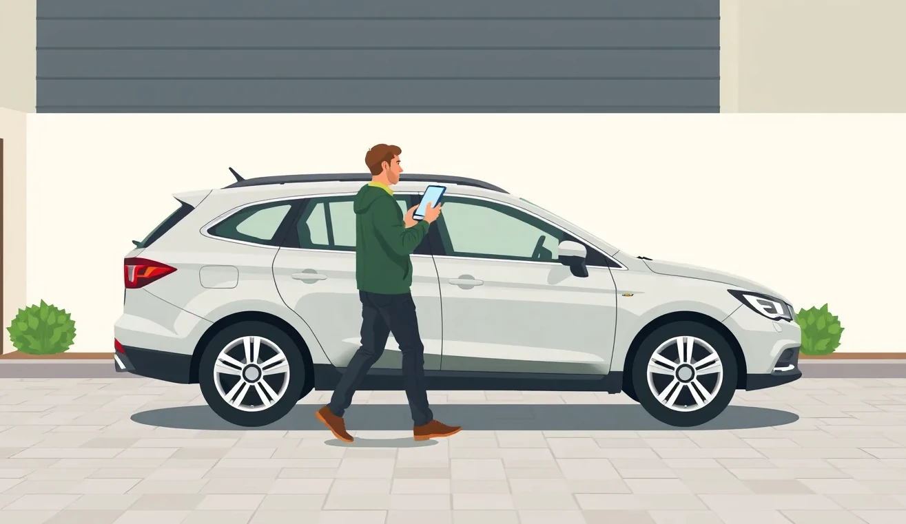 Mechanik kontroluje vyrazené VIN číslo na karosérii automobilu