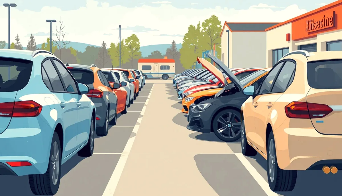 Havarované vozidlo zaparkované na dvore autoservisu pred obhliadkou